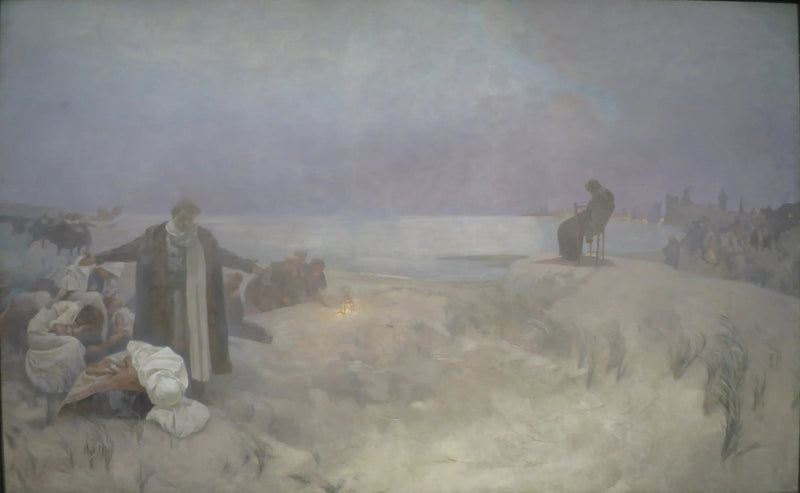 Den Siste Dagen av Jan Amos Komenský - Alphonse Mucha