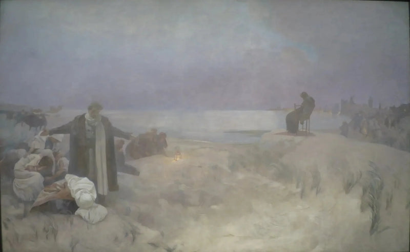 Den Siste Dagen av Jan Amos Komenský - Alphonse Mucha