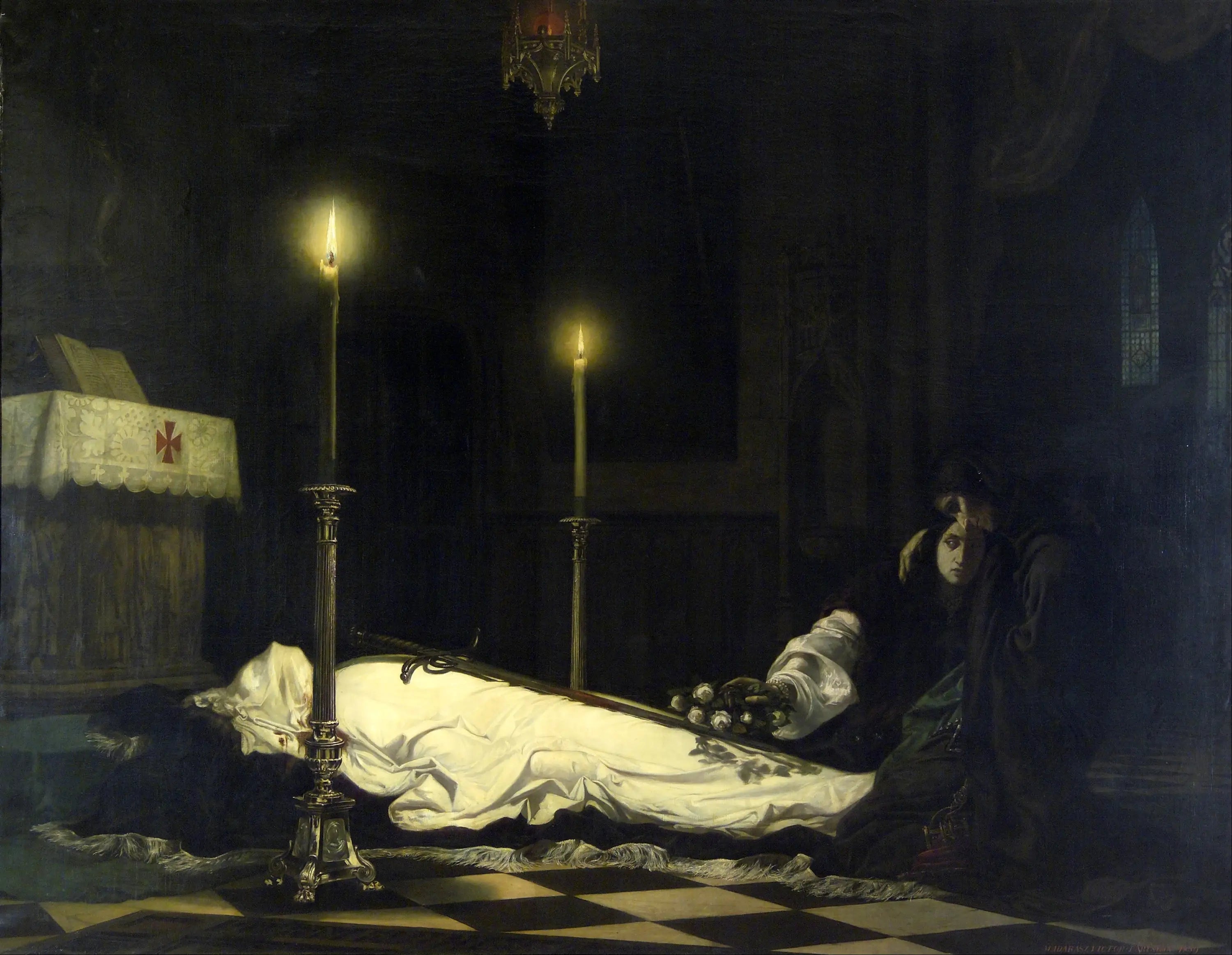 Le deuil de László Hunyadi - Viktor Madarász image 1 reproduction de peinture à l’huile
