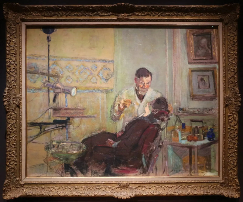 Dr. George Viau i sin tannlegeklinikk - Édouard Vuillard