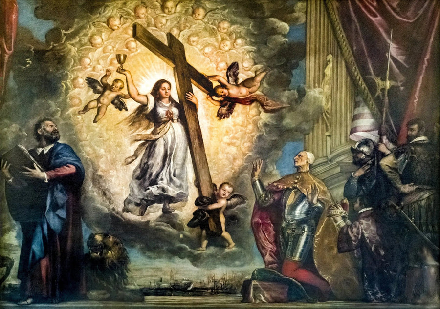 Doge Antonio Grimani knelende foran troen - Titian