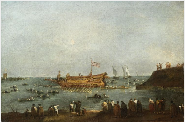 Dogeens ekteskap med Adriaterhavet - Francesco Guardi