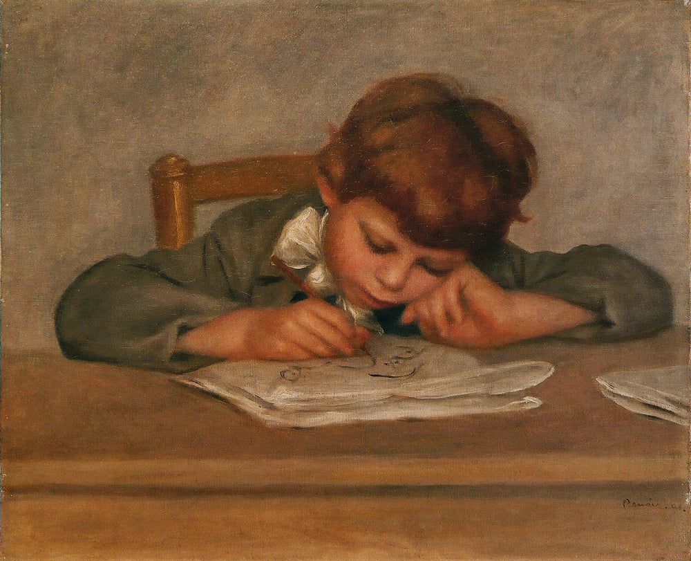 Le fils de l'artiste, Jean, dessin - Pierre-Auguste Renoir image 1 copie de tableau peinte à la main