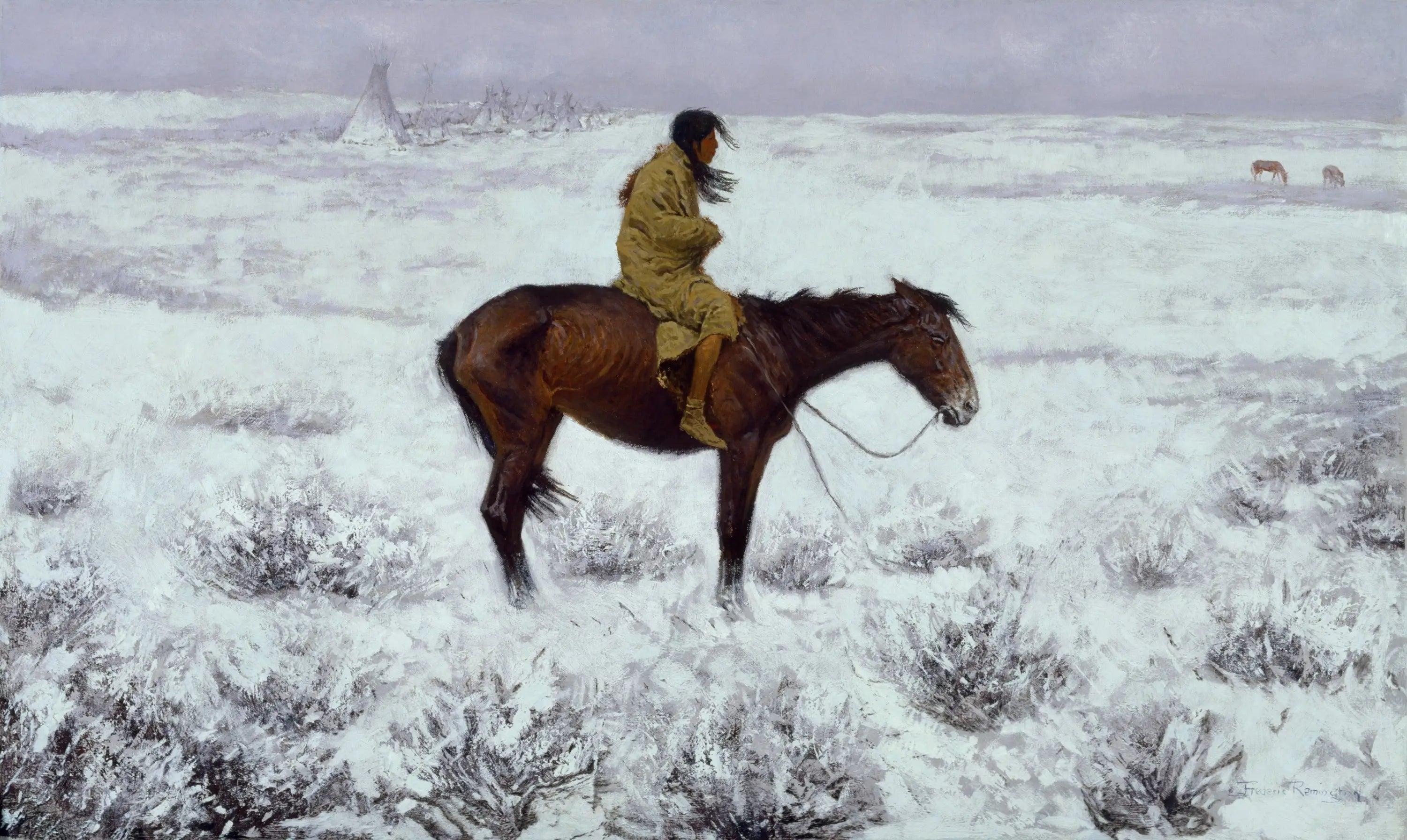 Le garçon de troupeau - Frederic Remington image 1 reproduction réalisée par Alpha Reproduction