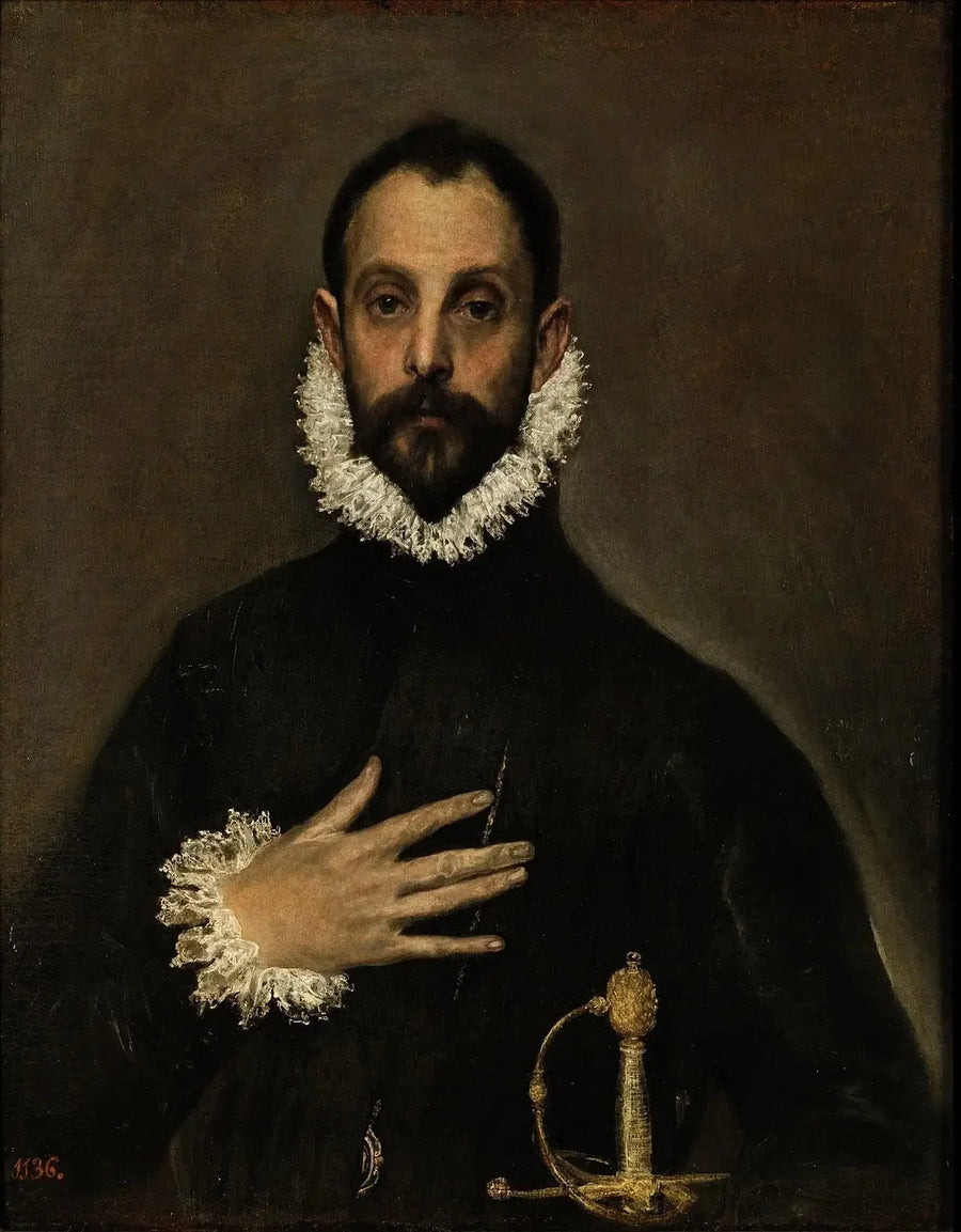 Den gentleman med hånden på brystet - El Greco