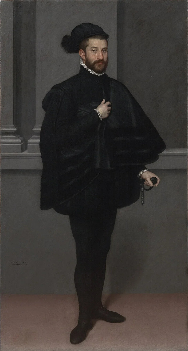 Den elegante mannen i svart - Giovanni Battista Moroni