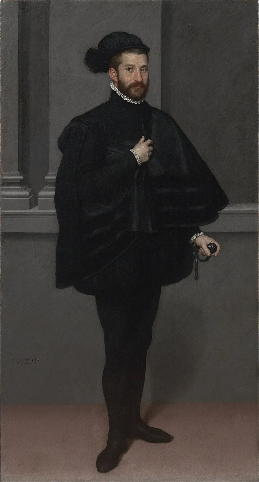 Den elegante mannen i svart - Giovanni Battista Moroni