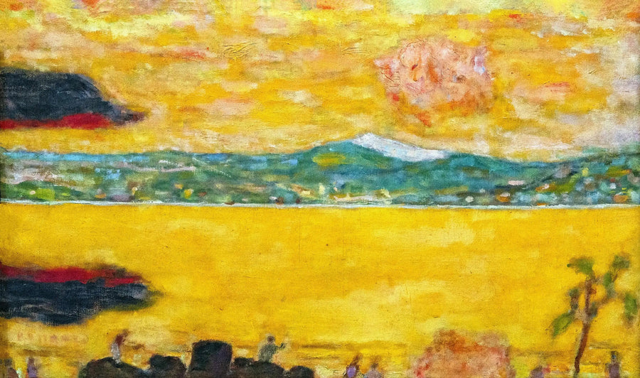 Saint-Tropez-bukten ved solnedgang - Pierre Bonnard