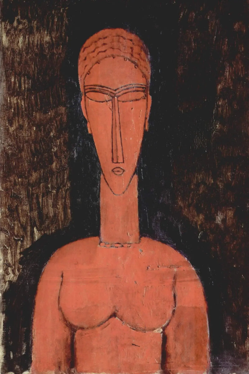 Den store røde bysten - Amedeo Modigliani