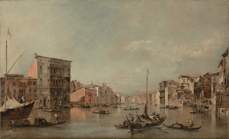 Grand Canal i Venezia med Palazzo Bembo - Francesco Guardi
