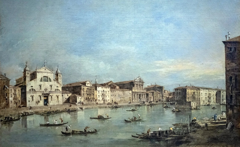 Den store kanalen med Santa Lucia og Santa Maria di Nazareth - Francesco Guardi