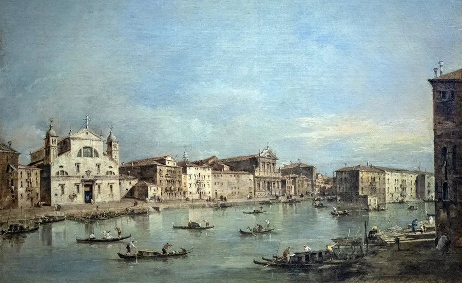 Den store kanalen med Santa Lucia og Santa Maria di Nazareth - Francesco Guardi
