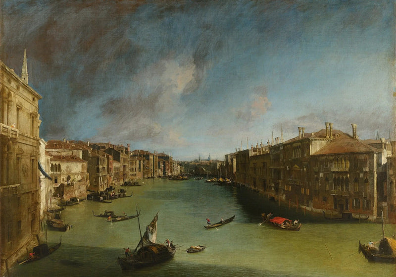 Den store kanalen, mot nord-øst fra Balbi-palasset mot Rialto-broen - Canaletto

Source:
Le Grand Canal, vers le nord-est depuis le palais Balbi vers le pont du Rialto - Canaletto