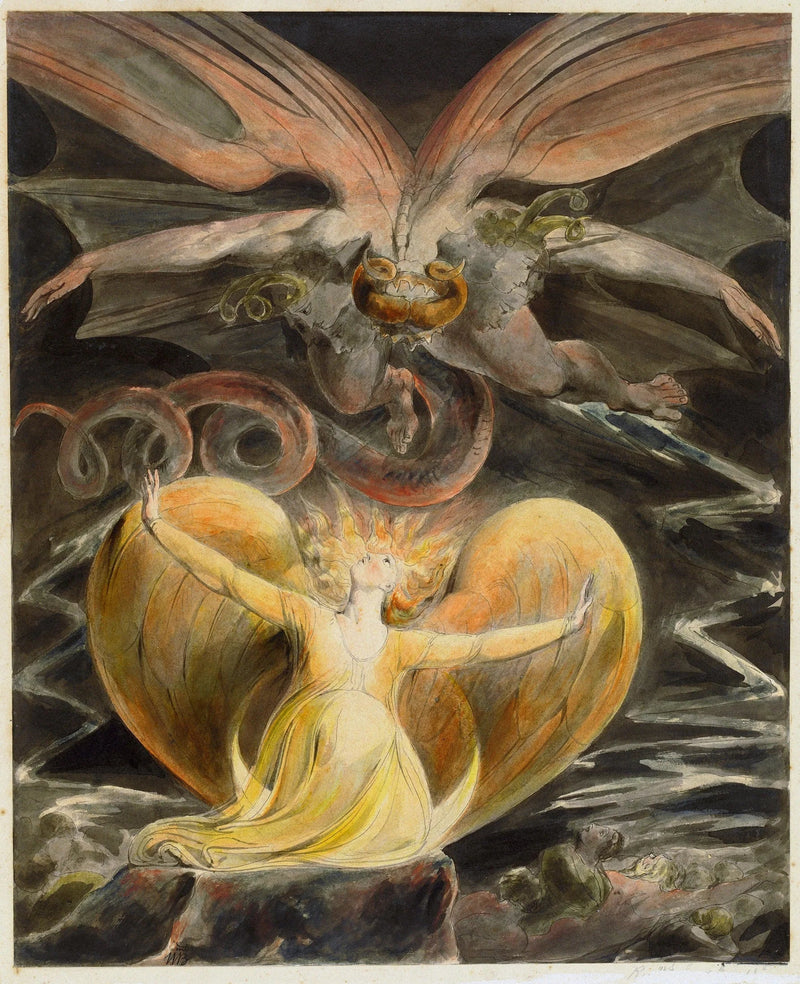 Den store røde dragen og kvinnen kledd i sol - William Blake