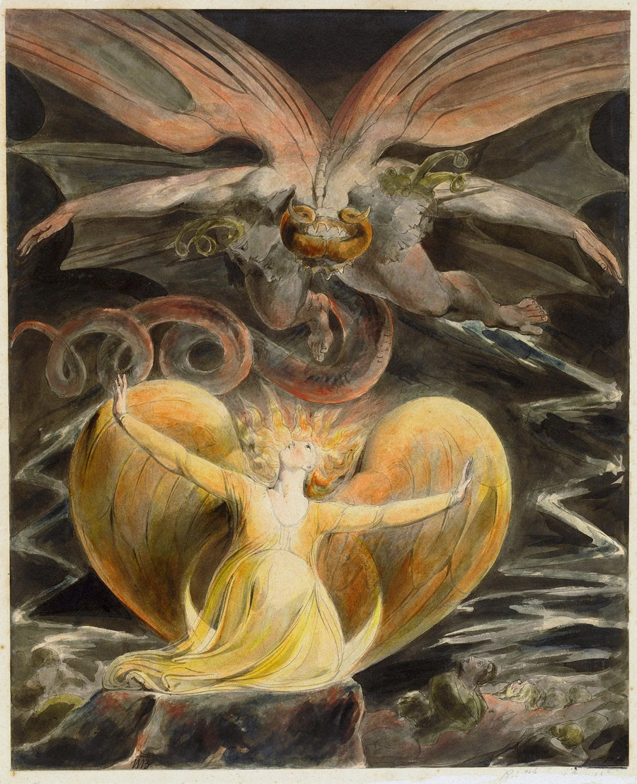 Den store røde dragen og kvinnen kledd i sol - William Blake