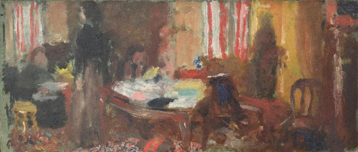 Le Grand Intérieur aux six personnages (étude) - Édouard Vuillard - Alpha Reproduction