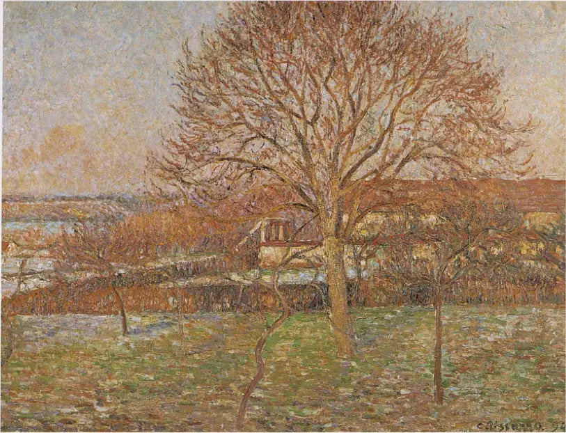 Den Store Valnøtt, hvit gelé, Éragny - Camille Pissarro