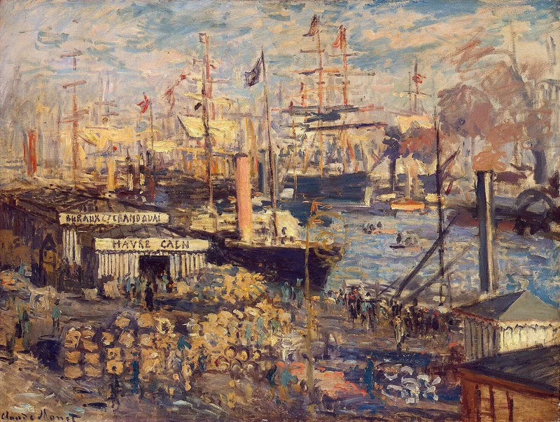 Den store kaien i Le Havre - Claude Monet