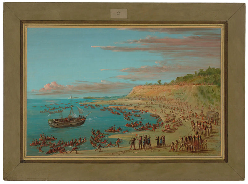 Griffen som entrer Mackinaw havn. 27. august 1679 - George Catlin

Source:
Le Griffon entrant dans le port de Mackinaw. 27 août 1679 - George Catlin