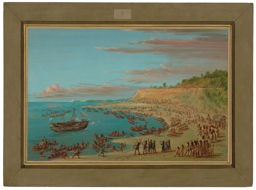 Griffen som entrer Mackinaw havn. 27. august 1679 - George Catlin

Source:
Le Griffon entrant dans le port de Mackinaw. 27 août 1679 - George Catlin