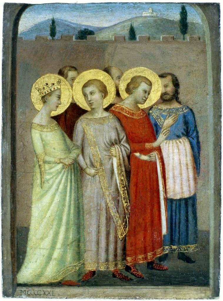De helliges gruppe. - Bernardo Daddi