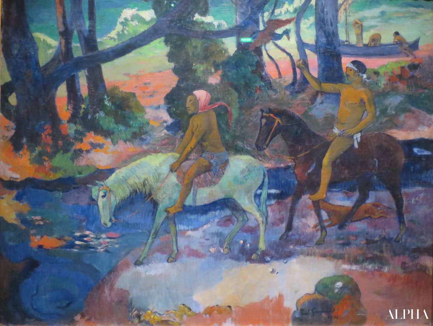 Le gué - Paul Gauguin - Reproduksjoner av malerier og høykvalitets malerier