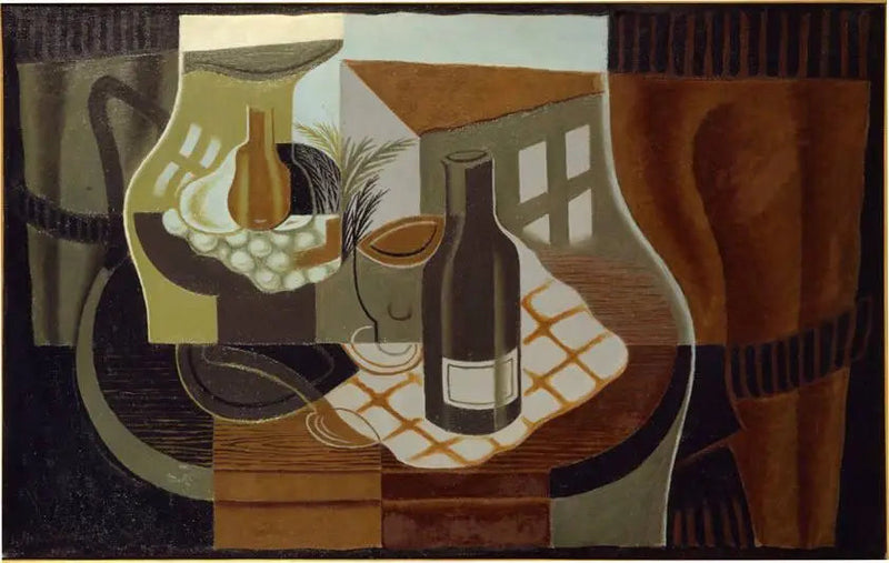 Rektangulært bord foran vinduet - Juan Gris
