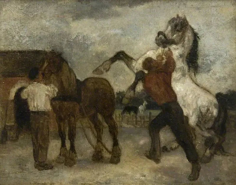 Le Haras - Théodore Géricault image 1 reproduction artisanale de tableau