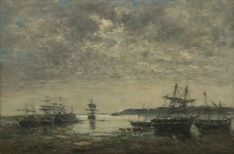 Le Havre, forhavnen - Eugène Boudin