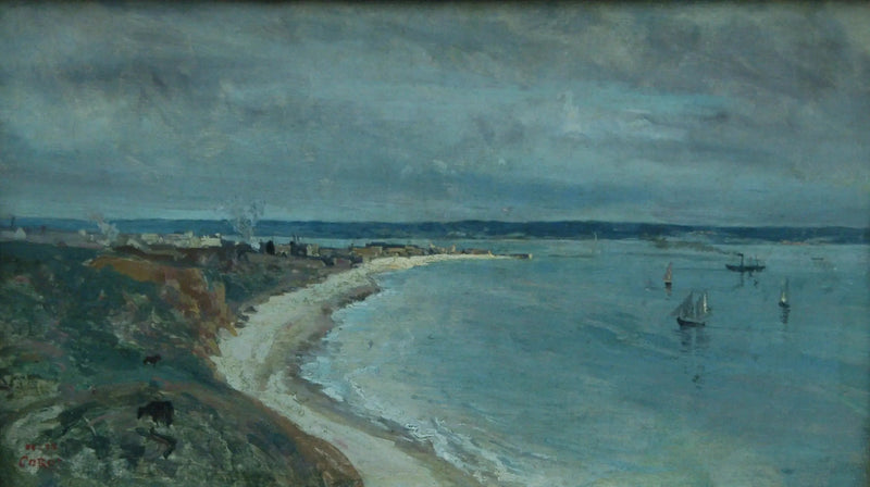 Le Havre. Havet sett fra toppen av klippene - Jean-Baptiste Camille Corot