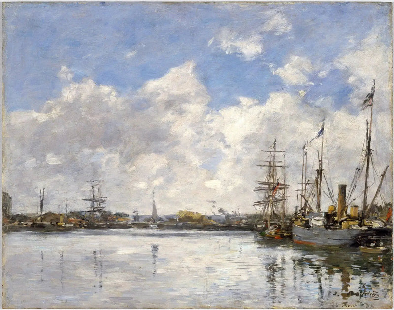 Le Havre, havnen - Eugène Boudin