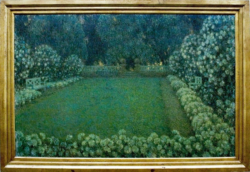 Den hvite hagen ved skumringen - Henri Le Sidaner