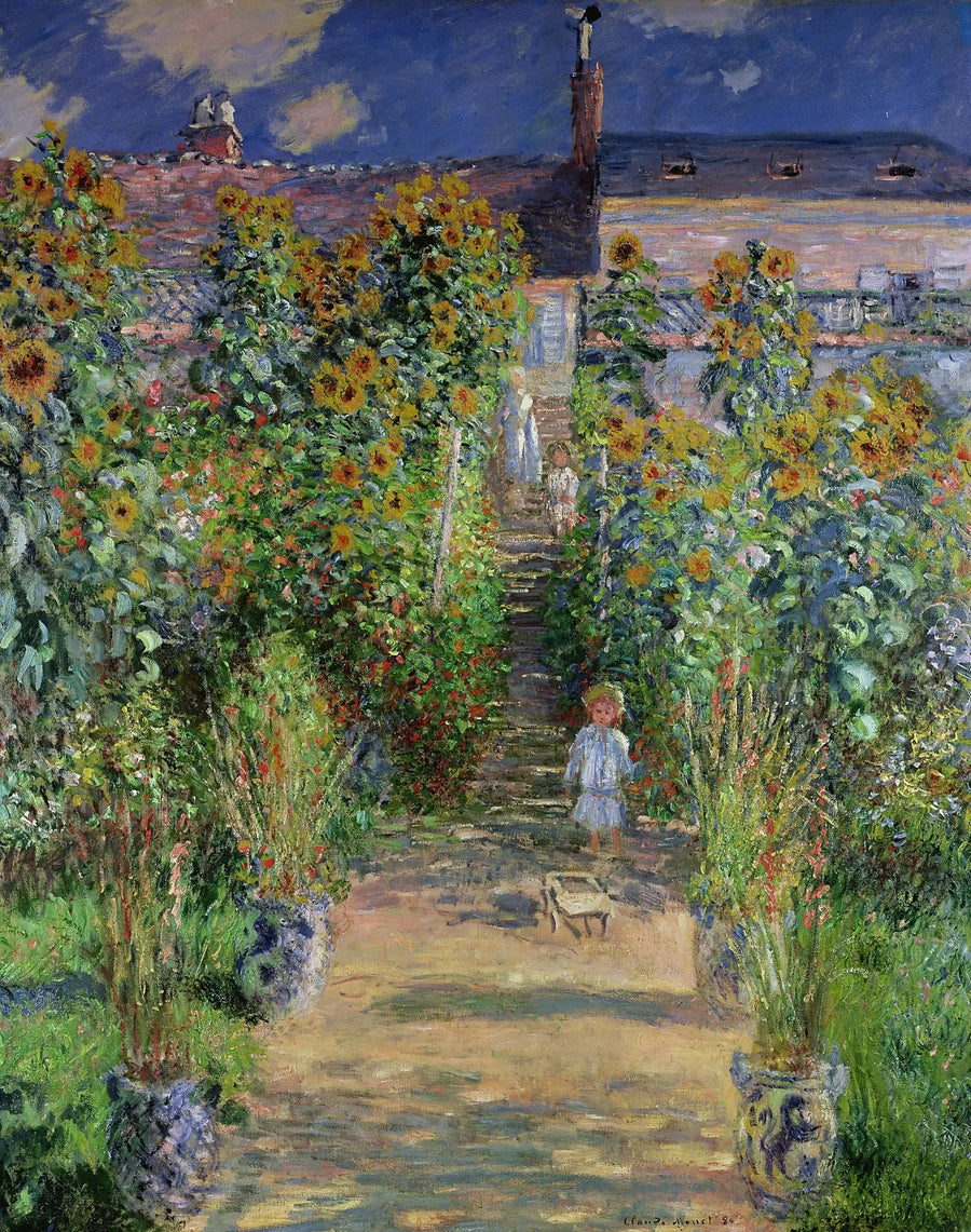 Monets hage i Vétheuil - Claude Monet