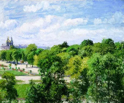 Tuilerihagen, sommer - Camille Pissarro