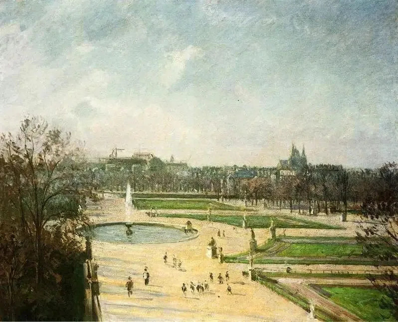 Tuileriene hage, morgen, sol - Camille Pissarro
