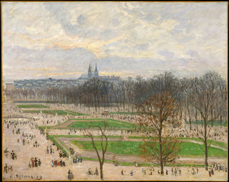 Tuilerihagen en vinter ettermiddag - Camille Pissarro