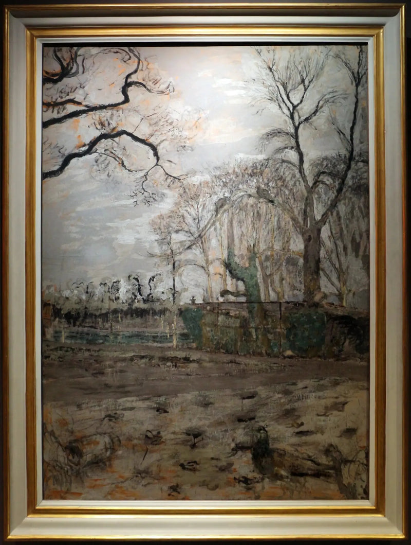 Den vinterlige hagen med påfugl - Édouard Vuillard