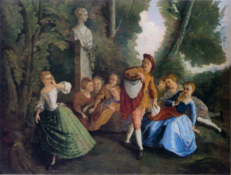 Gjettleken, etter Lancret - Paul Cézanne