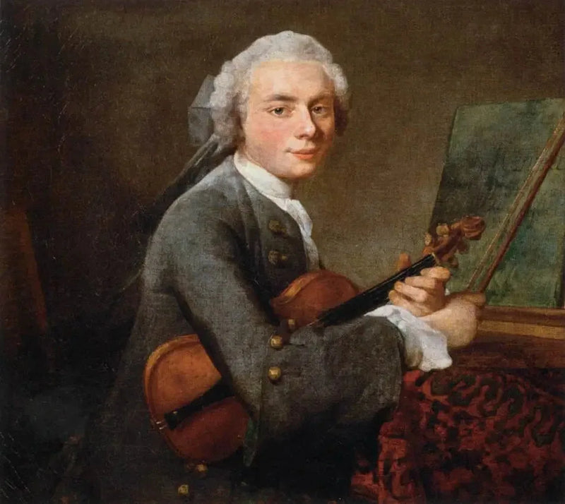 Den unge mannen med fiolin - Jean Simeón Chardin
