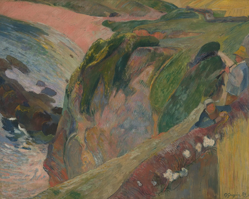 Fløytespilleren på klippen - Paul Gauguin