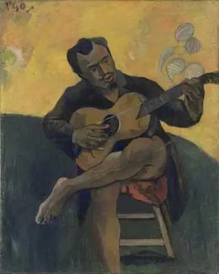 Gitarrspilleren, Portrett av Francisco Durrio - Paul Gauguin
