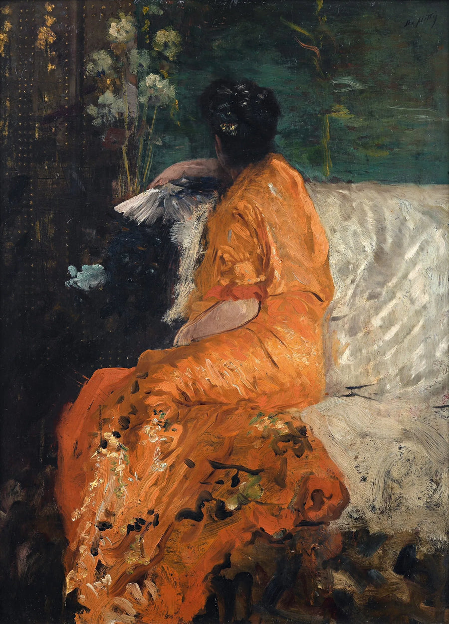 Den oransje kimono - Giuseppe De Nittis