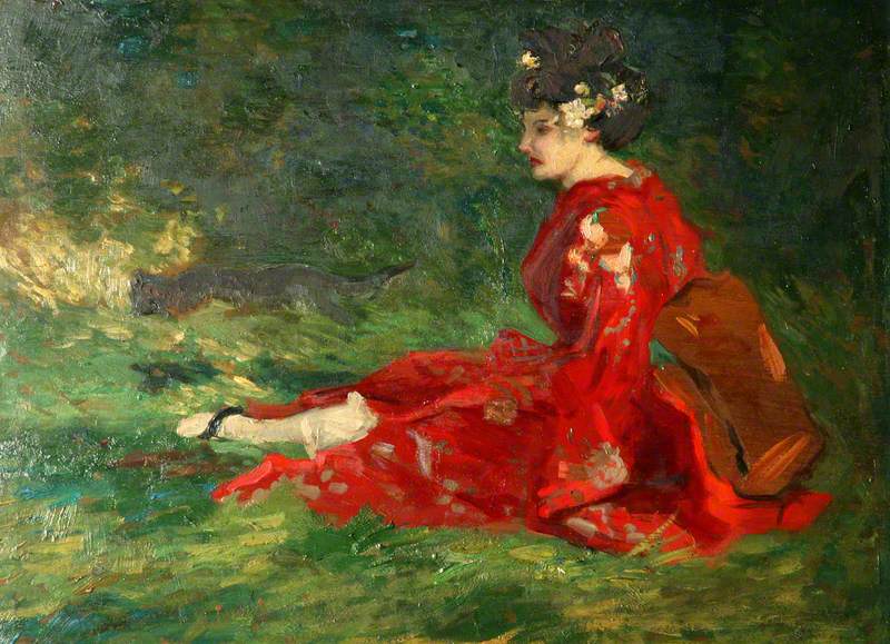 Den røde kimono - Charles Conder