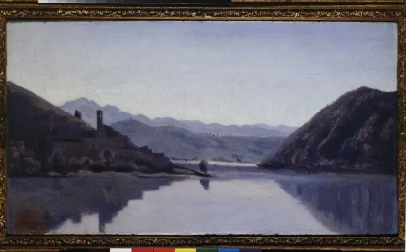 Piediluco-sjøen - Jean-Baptiste Camille Corot