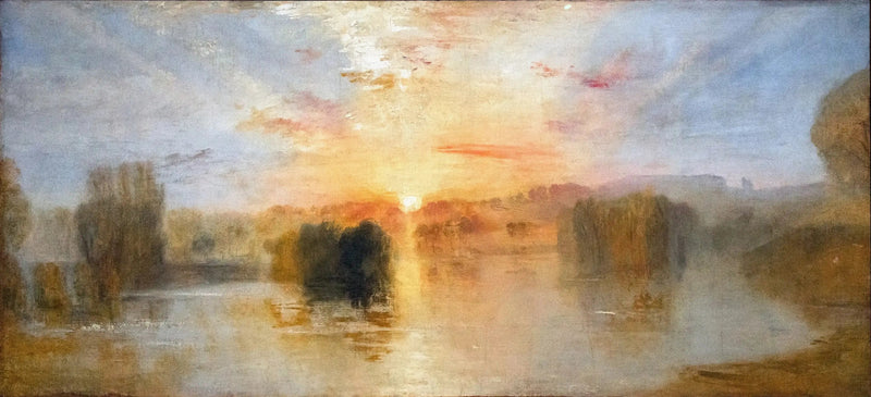 Innsjøen, Petworth, solnedgang; Eksempel på studie - J. M. W. Turner