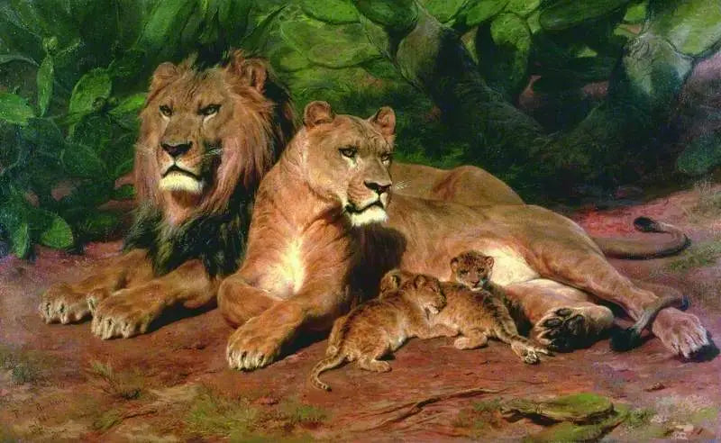 Løven hjemme - Rosa Bonheur
