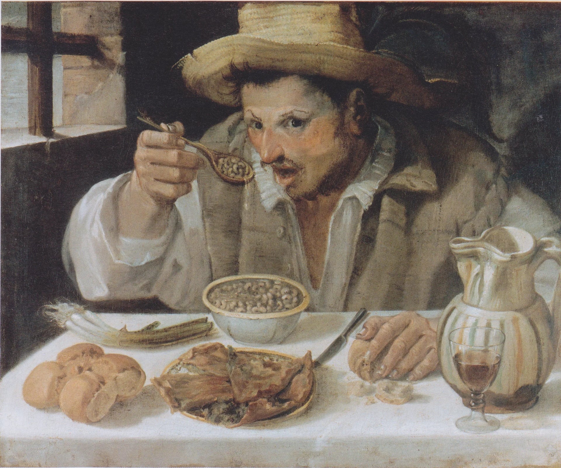 Le Mangeur de haricots - Annibale Carracci image 1 reproduction artisanale de tableau