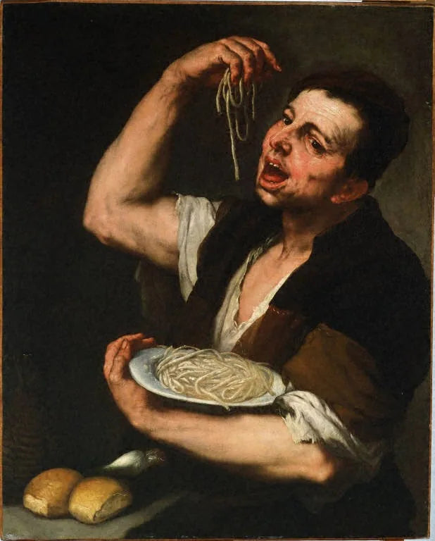 Pasta-spiseren: smakens allegori - Luca Giordano
