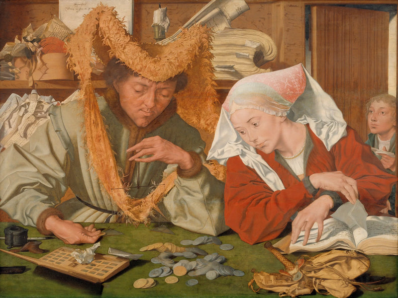Kjøpmannen og hans kone - Marinus van Reymerswale