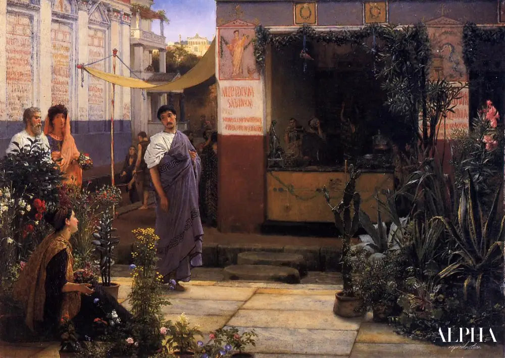 Le marché aux fleurs - Lawrence Alma-Tadema Reproductions de tableaux à la peinture à l’huile